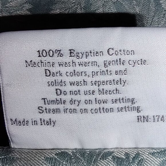 SFERRA GRETA QUEEN FLAT SHEET TWO STANDARD SHAMS  EGYPTIAN COTTON SEAMIST ITALY - Picture 6 of 9